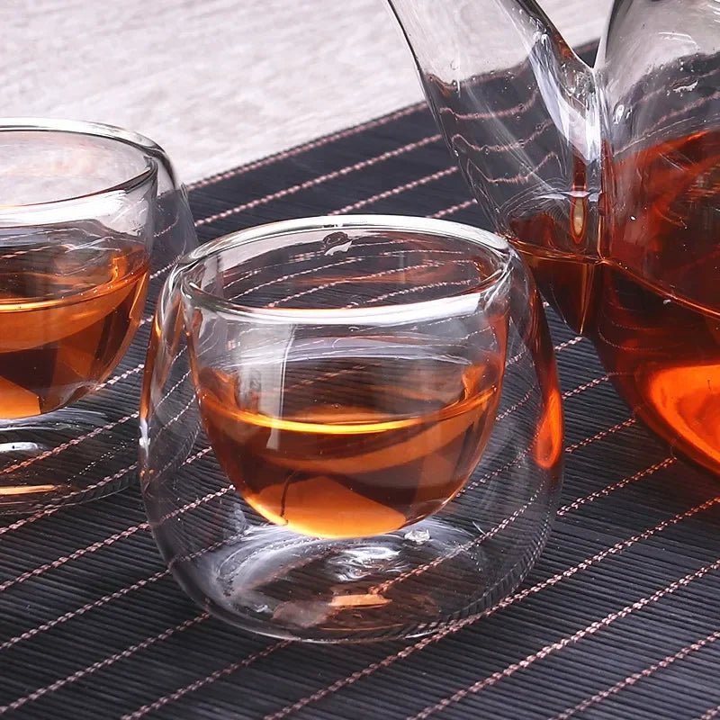 Wellness-2-Glow™ Double Walled Teapot & Double Walled tea-cup set