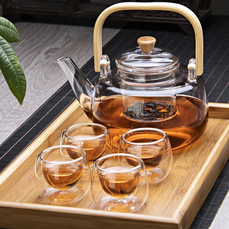 Wellness-2-Glow™ Double Walled Teapot & Double Walled tea-cup set